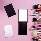 Queekay Home Mirror, 16pcs 2 x 3 x 0.2'' Small Makeup Folding Mirror, Portable Travel Mirror, Compact Stand up Mirror, for Women Girls, Black, White Queekay