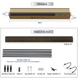 Windscreen4less Outdoor Shade Blinds Patio Roll Up Blackout Shades Exterior Roller Privacy Screen for Pergola Balcony Porch Carport Deck Window, 8' W x 11' L Brown Windscreen4less