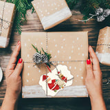 4.3" × 3.1" Christmas Ornament Blank 10 Pieces Sublimation Blanks Ornaments with Red String for Crafting DIY Personalized Christmas Tree Home Decor Bulk HooAMI