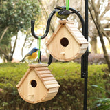 2 Pack Bird House Outside Wooden Bird House Set of 2, Hanging Birdhouses for Outdoor, Bluebird, Finch, Cardinals House (2Pcs) STARSWR