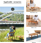 JIKUGO Foldable Bamboo Small Table Foldable Floor Desk Folding Coffee Table No Assembly Required for The Floating Window Tatami Tea Room Balcony Living Room Outdoor（Large） JIKUGO