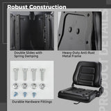 yeesport Universal Forklift Seat, Fold Down Forklift Seat with Adjustable Angle Backrest, Comfortable Leather Seat with High Resilience Sponge Filling, Seat for Dozers Excavators Tractors yeesport