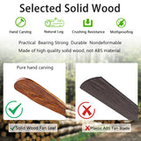 42” Ceiling Fan with Lights and Remote Control Ceiling Fan, Wooden Ceiling Fan with Lights Silent Reversible DC Motor with 3 Blades for Farmhouse, Living Room, Bedroom, Office. (Black + Walnut) ducrew