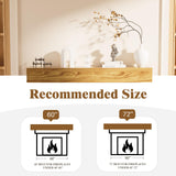 EASYEGO Fireplace Mantel Shelf 60", Rustic Wood Mantles for Over Fireplace, Handcrafted Floating Mantel Shelf, Wall Mounted Farmhouse Decor, with Brushed Surface Workmanship(60Lx8Dx5H, Rustic Natural) Easyego