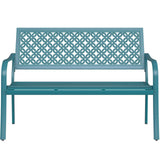 Grand patio 50" Outdoor Bench, Garden Benches with Anti-Rust Metal Powder Coated Frame, Patio Bench for Front Porch Park Outside Furniture Decor, Lake Shore Grand patio