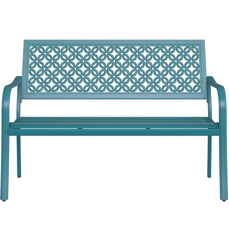 Grand patio 50" Outdoor Bench, Garden Benches with Anti-Rust Metal Powder Coated Frame, Patio Bench for Front Porch Park Outside Furniture Decor, Lake Shore Grand patio