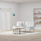 Best Choice Products Faux Leather Upholstered Modern Convertible Futon, Adjustable Folding Sofa Bed, Guest Bed w/Removable Armrests - White Best Choice Products