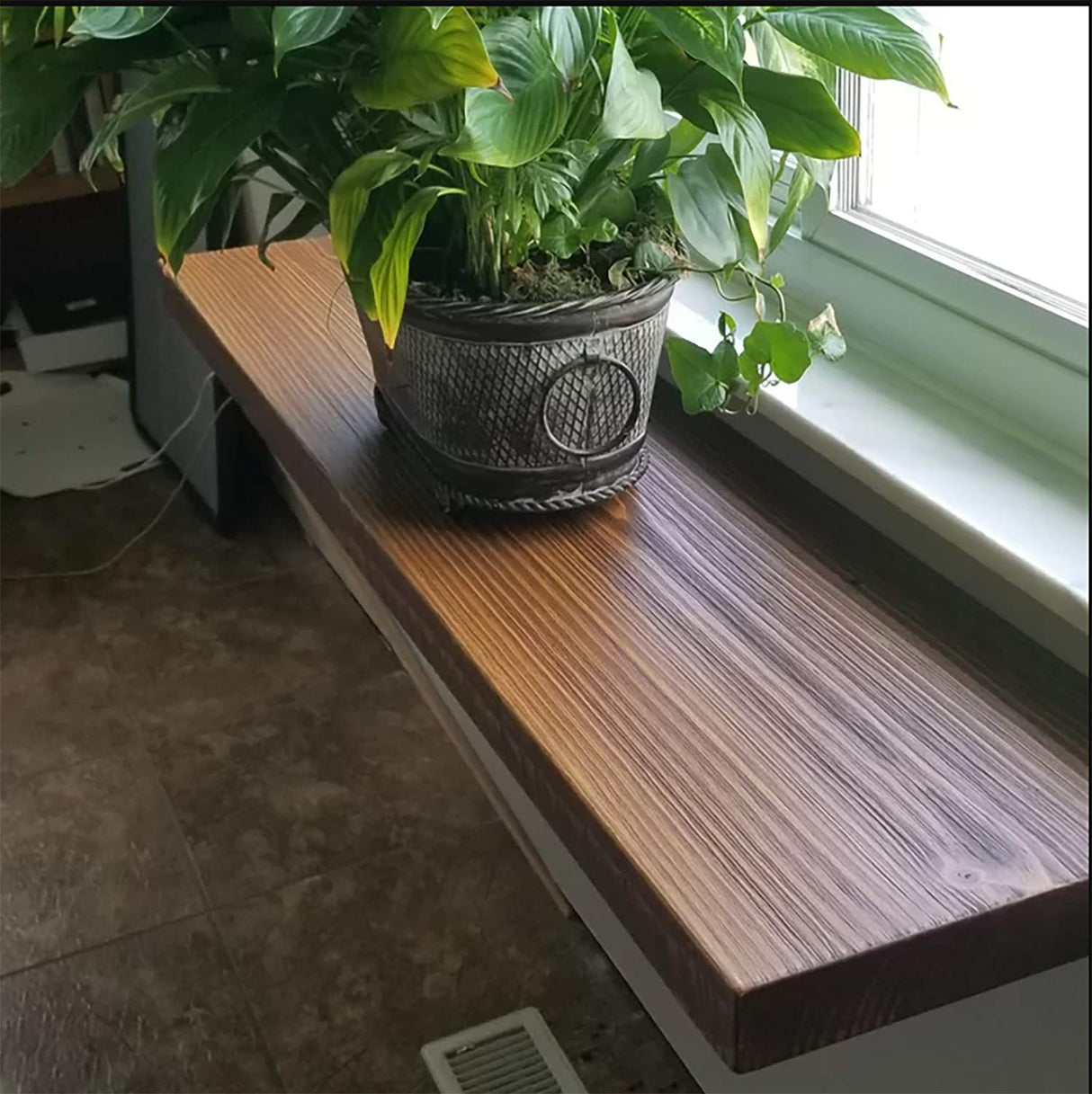 Joel's Antiques - 60 Inch Wooden Floating Shelves for Wall - Made of Natural Wood - Long Heavy Duty Rustic Fireplace Mantel & Book Shelf - Perfect for Living Room - Medium Brown 60x12x2 Inch joelsantiques