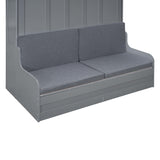 Merax Queen Size Murphy Bed, Wooden Queen Murphy Bed Wall Bed with Cushion, for Home Office or Small Room, Gray Merax