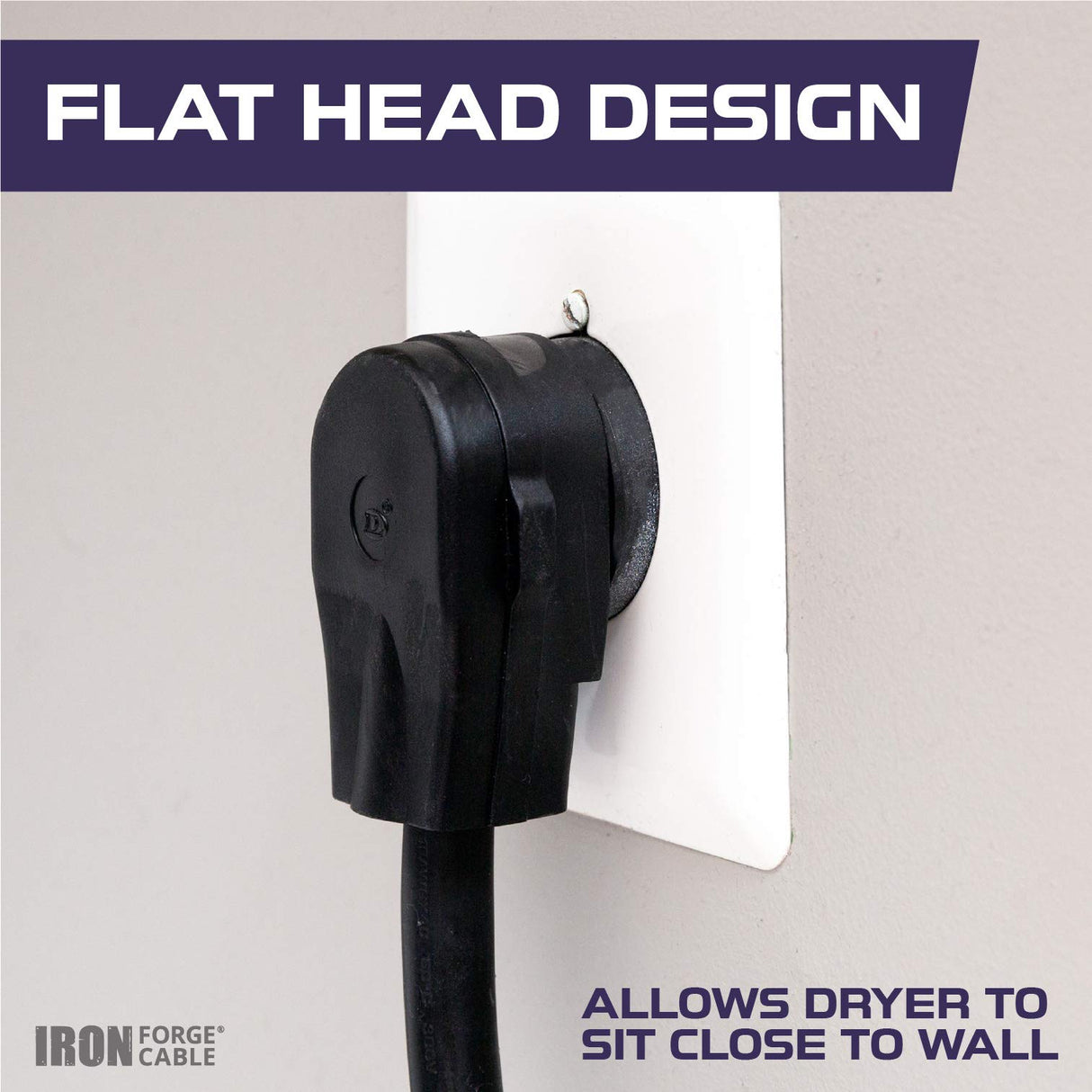 Iron Forge Cable 4 Prong Dryer Cord 10 ft, 10/4 NEMA 14-30 Plug 30 Amp for Dryer & EV with Ring Terminals, 10 Gauge Appliance Power Cord 4 Prong 125V/250V - ETL Certified IRON FORGE CABLE