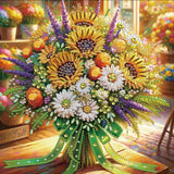 Acudotr Diamond Painting Kits for Adults, 5D Special Shape Diamond Art Kits for Beginners, Crystal Rhinestones Diamond Painting for Home Wall Decoration, Flower, 12×12 Inch Acudotr