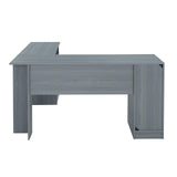 Techni Mobili Functional L-Shaped Computer Desk with storage, L is ⁠59.5" wide x 59.5" Long, Grey Techni Mobili