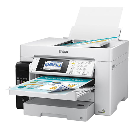 Epson EcoTank Pro ET-16650 Wireless Wide-Format Color All-in-One Supertank Printer with Scanner, Copier, Fax and Ethernet, White Epson