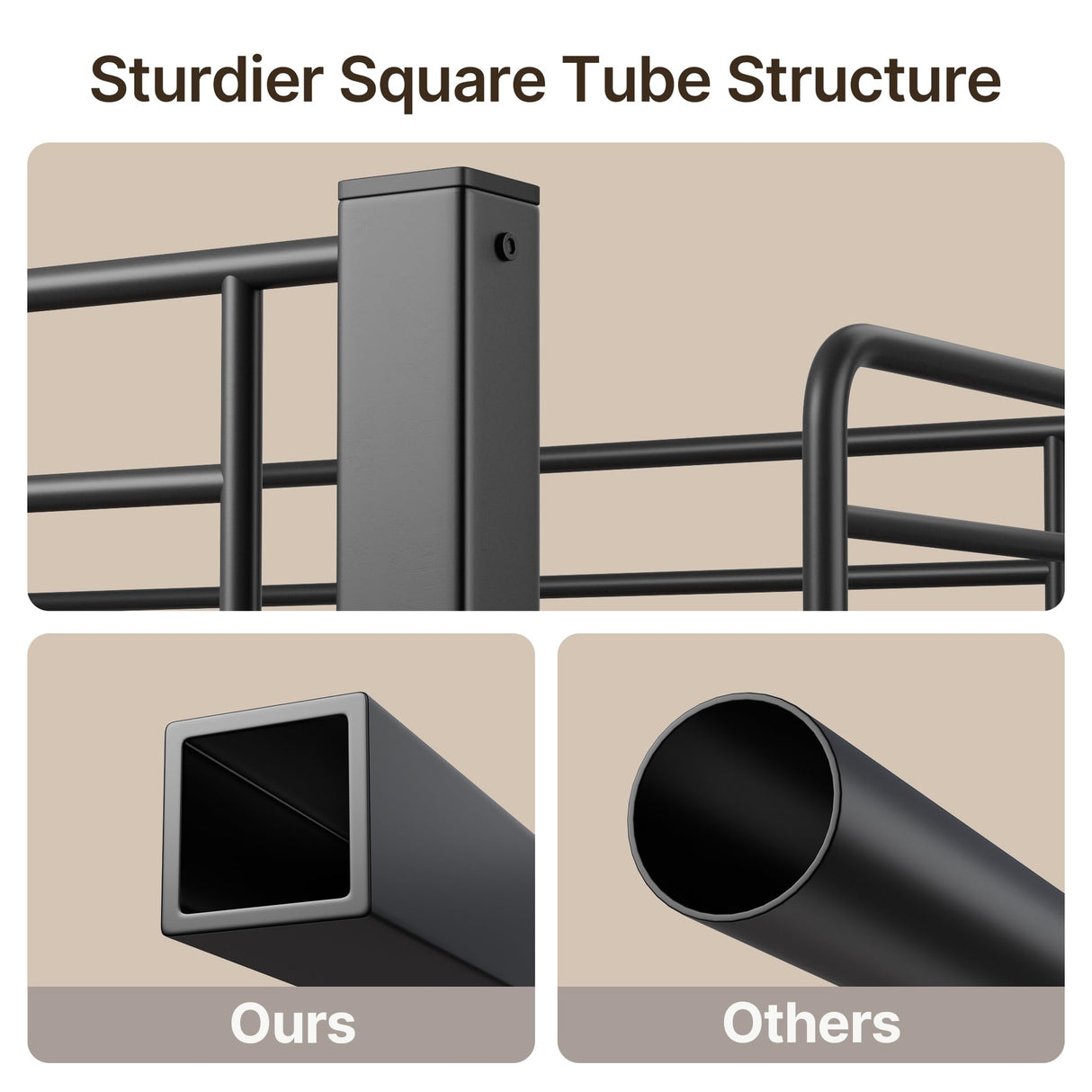 Gizoon Loft Bed Twin Size, Twin Loft Bed with Desk and LED Lights, Charging Sation & Storage Shelves, Heavy Duty Metal Bed Frames with Safety Guard & Ladder, No Box Spring Needed, Space-Saving, Brown Gizoon