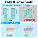 ToBeAce Sublimation Name Plate Blanks Acrylic for Stanley 40 oz Tumblers H2.0 & H1.0, Sublimation Topper Personalized Name Tag for Customized Stanley Cup, Heart (8 Pcs, NOT 30/20 oz) ToBeAce