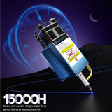 SCULPFUN S10 Laser Module for Laser Engraver,for S9 S10 S6 Pro Laser Engraving Machine,90W Effect Cutting Tool,with Air Nozzle,Detachable Eye Protection,Clean Cut Engraving Wood Metal Acrylic SCULPFUN