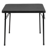 Flash Furniture Mindy Folding Kids Table with Vinyl Padded Top, Children's Square Activity Table for Daycare and Classrooms, Black Flash Furniture