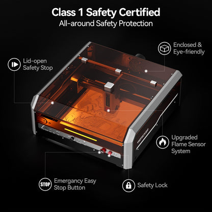 20W Laser Engraver, Woxcker L8 MAX Laser Engraving Machine, All-in-one Enclosure with Air Assist, Camera, Honeycomb, Pre-Assemble 40000mm/min Laser Cutter Multiple Protection, for Wood Metal  - WoodArtSupply