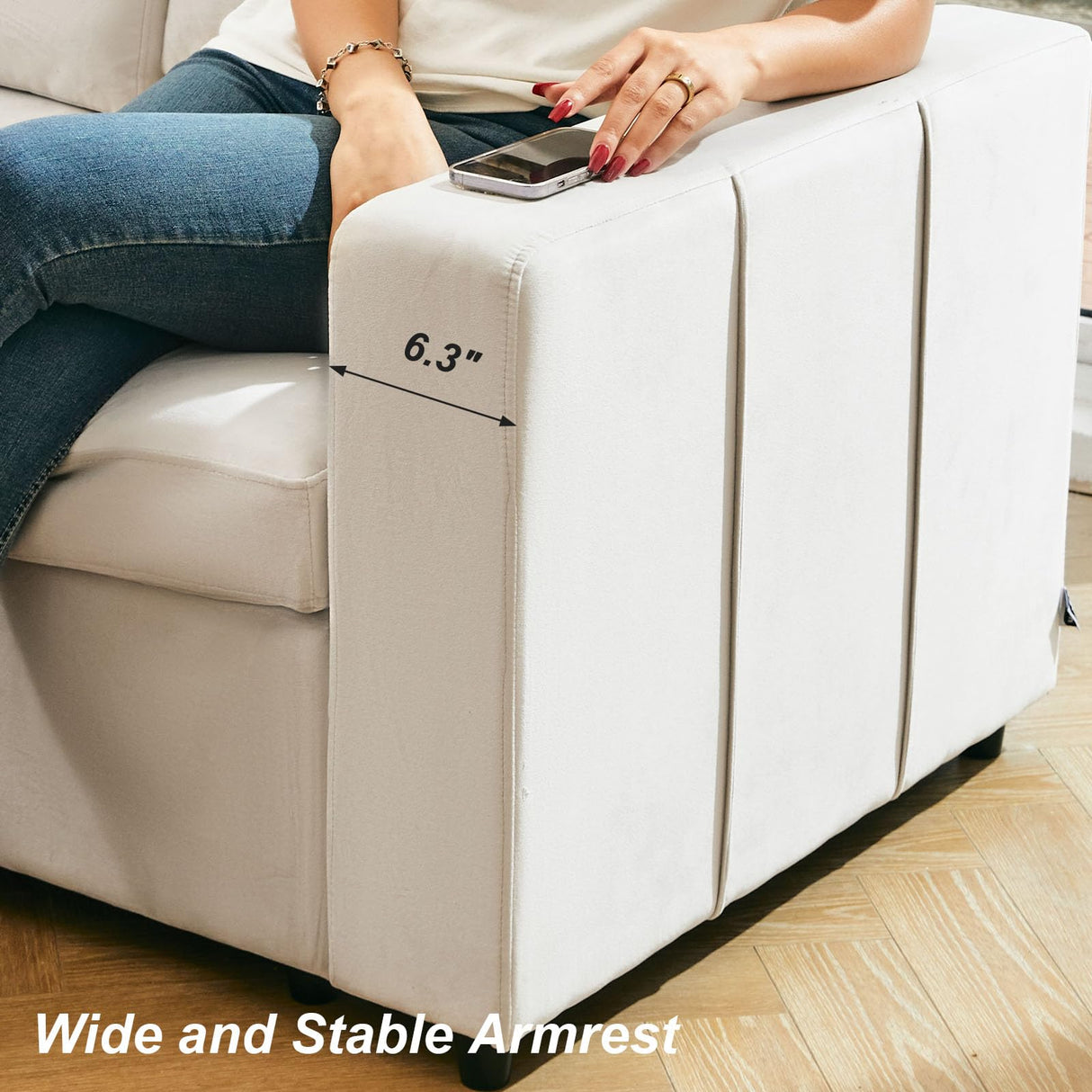 Belffin Modular Sectional Sleeper Sofa Bed with Pull Out Couch, Oversized U Shaped Sleeper Pull Out Bed with Storage Loveseat, Convertible Sectional Couches for Living Room, Beige Belffin