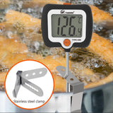 KT THERMO Digital Candy Thermometer, LCD Instant Read Food Thermometer with 10" Probe and Pot Clip for Candy Making, Kitchen Accessories, Baking Tools（Black） KT THERMO