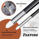 Kosiz Blending Sponge Pen Double Headed Washable Rubbing Sponge Brush Sketch Wipe Reusable Blending Stump Drawing Art Blenders for Artist Highlight Shadow Detail Correcting Tool(2 Pcs) Kosiz