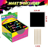ZMLM Rainbow Scratch Paper Art Crafts Mini Notes Kids Gifts 4 5 6 7 8 9 10 Years Old Girls Boys Students Teens Classroom Prizes School Supplies Birthday Party Travel Toy Activity ZMLM