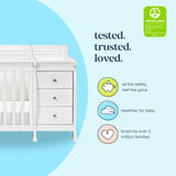 DaVinci Kalani 4-in-1 Convertible Crib and Changer Combo in White DaVinci