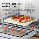 ROCKSHEAT Pizza Stone, 12"x11" Rectangular Pizza Stones for Oven Grill BBQ, Cordierite Baking Stone for Pizza Bread Pie with Unique 2 Handles Design ROCKSHEAT