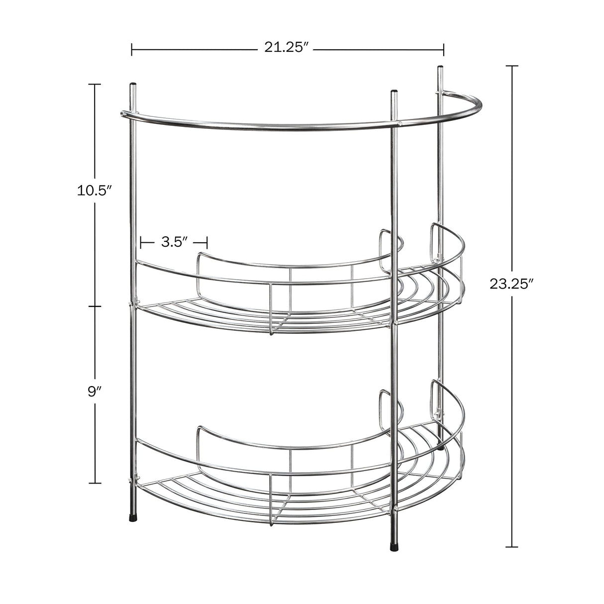Pedestal Sink Organizer - Compact Under the Sink Rack with 2 Storage Shelves and Towel Holder - Space Saving Bathroom Storage by Lavish Home Lavish Home