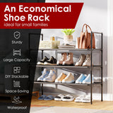 Sakugi Shoe Rack with Non-Woven Fabric - 3-Tier Shoe Organizer for Closet, Garage, Corridor & Entryway, Sturdy and Stackable, X-Large, Black Sakugi