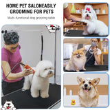 Unovivy Dog/Pet Grooming Table Foldable Height Adjustable - 36-inch Portable Dog Grooming Table with Arm Noose & Mesh Tray, Maximum Capacity Up to 300lbs (Dark Black) Unovivy