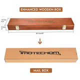 IMOTECHOM 3-Pieces HSS Bowl Gough Lathe Chisel Set Wood Turning Tools with Wooden Box, 1/4-Inches, 3/8-Inches and 1/2-Inches IMOTECHOM