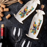 4 Pcs DIY Diamond Painting Art Kit Diamond Painting Wine Bag Kit Rhinestones Label Liquor Bottle Cover Gift for Wine Lover Women Men Christmas (Gnome Butterfly) WoodArtSupply