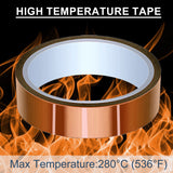 DAOKAI 30mm x 28m(90ft) High Temperature Tape High Temp Tape Polyimide Heat Resistant Tape Thermal Tape Kapton Tape for Masking/Solder / 3D Printers/Battery DAOKAI