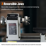 Wood Lathe Chuck 3 Inch 3 Jaw,Self-Centering Lathe Chucks for Woodturning with 1 x 8TPI Thread,for Woodworking Lathe Tools HAowosi