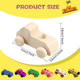 Feradny 42 Pcs Unfinished Wooden Cars Include 18 Wood DIY Car Toys Wood Car Crafts Painting with 24 Painting Tools for Kids Home Activities Arts Crafts Projects Easy Woodworking Party Favors Feradny