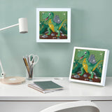 Acelii 5D Dinosaur Diamond Painting Kit for Kids with Frame,DIY Diamond Art Kit for Children Beginner,Cute Full Drill Diamond Dot Big Gem Art Kits,Home Wall Decoration 6X6 inch Acelii