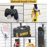 ATOOLA Slatwall Hooks, Garage Slatwall Accessories, Multi Size Slat Wall Accessory, 14 Pack Utility Hooks for Slatwall ATOOLA