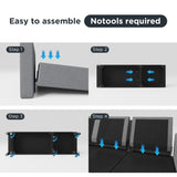 HONBAY Convertible Sectional Sofa, L Shaped Couch with Linen Fabric, Reversible Couch for Small Space, Light Grey HONBAY