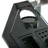 Studio Designs Futura Tower in Black with Clear Glass SD STUDIO DESIGNS