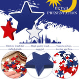 Red White Blue Wood Stars for Crafts 4th of July Independence Day Wooden Patriotic Star Shaped Tiered Tray Decor for Labor Day Patriotic Party Memorial Day(240 Pcs,0.4, 0.8, 1.2 Inch) Bucherry