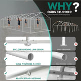 YITAHOME 20x40 ft Party Tent Outdoor Wedding Event Shelters Heavy Duty Upgraded Galvanized Canopy with Large White Roof, Removable Sidewalls, White YITAHOME