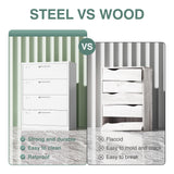 Letaya 4 Drawer File Cabinet with Lock, Metal Lateral Filing Cabinet Wide Office Organization Storage for Home Office Hanging Letter/Legal/F4/A4 (White-Requires Installation) Letaya