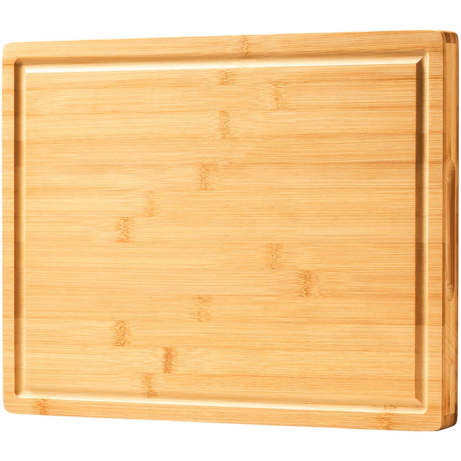 Bamboo Wood Cutting Boards for Kitchen, 1" Thick Charcuterie Boards, Butcher Block with Juice Grooves & Handles - WoodArtSupply