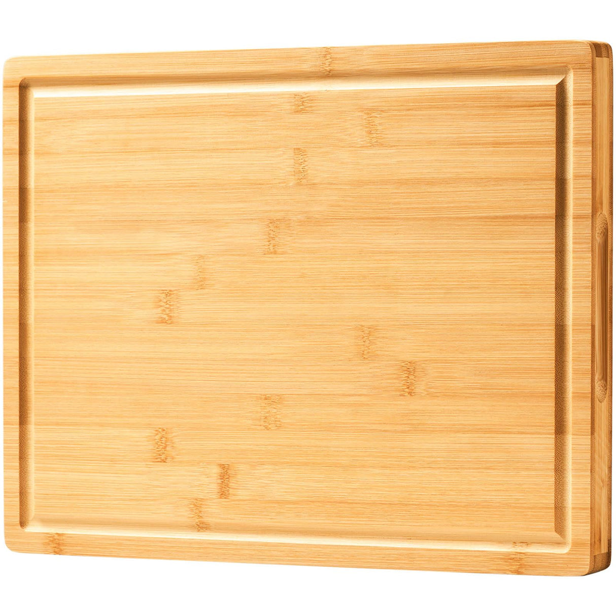 Large Bamboo Wood Cutting Boards for Kitchen, 1" Thick Charcuterie Boards, Butcher Block with Juice Grooves & Handles Allsum