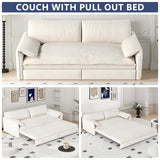 Lyngins 66" Queen Sleeper Sofa,Velvet Convertible Sofa Bed Queen, 3-in-1 Pull Out Couch Bed, Sleeper Loveseat for Small Spaces, Living Room, Office, Apartment Lyngins