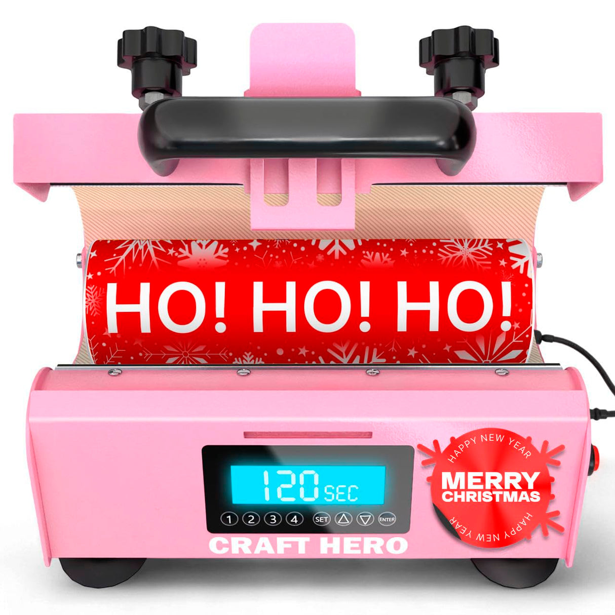 Tumbler Heat Press Machine Craft Hero (Pink) for 11oz, 15oz,16oz, 20oz, 30oz Sublimation Blanks Tumblers, Glass/Ceramic Mug, Coffee Cup with Sublimation Paper/Heat Tape CRAFT HERO