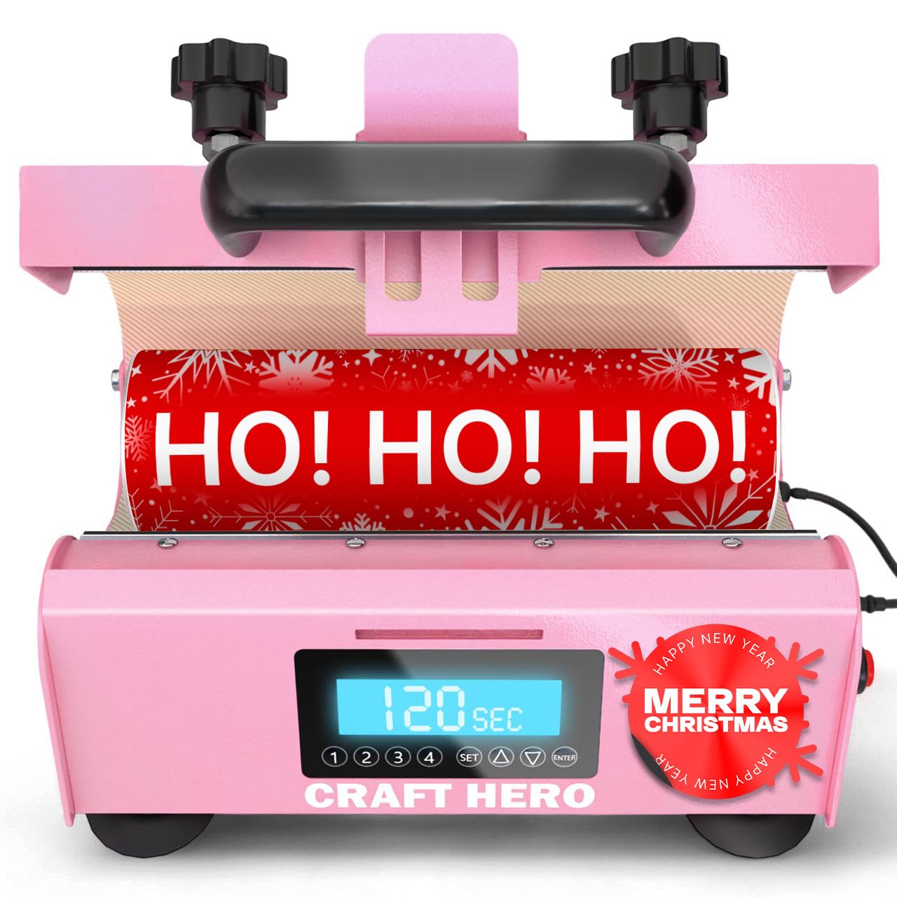 Tumbler Heat Press Machine Craft Hero (Pink) for 11oz, 15oz,16oz, 20oz, 30oz Sublimation Blanks Tumblers, Glass/Ceramic Mug, Coffee Cup with Sublimation Paper/Heat Tape