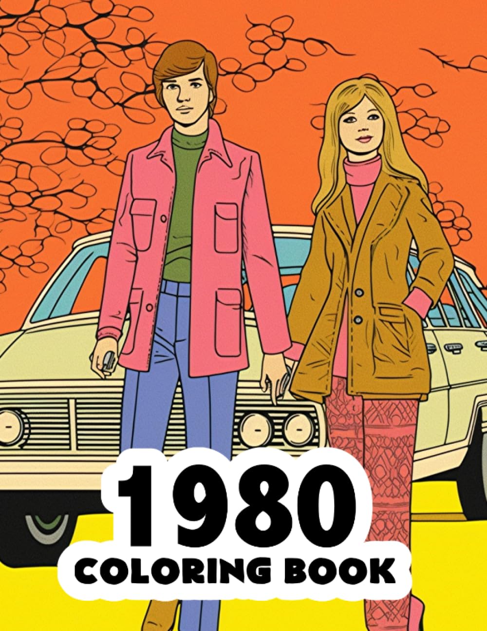 1980 Coloring Book: 1980s Retro coloring book featuring iconic scenes, fashion, and history