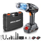 SEALIGHT Car Vacuum Portable Cordless, High Power Suction and Air Duster, 7 in 1 Handhle Vacuum Cleaner for Car, Office, Pet SEALIGHT